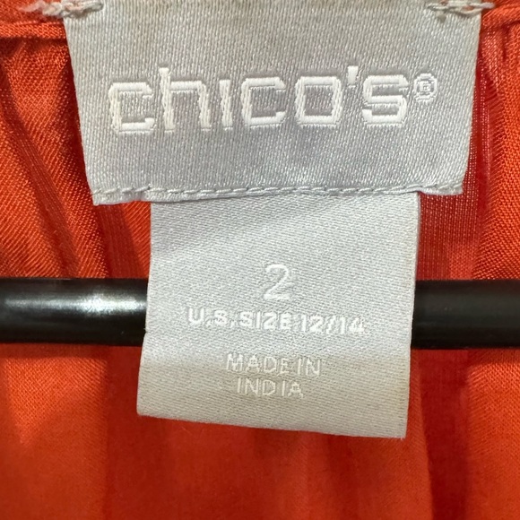 Chico’s Embellished Blooms Boho Blouse Size Large - Picture 3 of 4